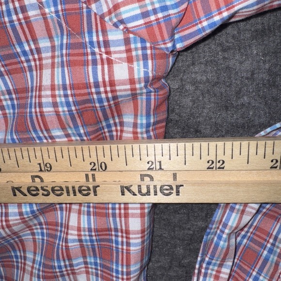 IZOD Men Comfort + Performance Woven Shirt Stretch Faded Rose Check Sz S NEW $65 - Picture 8 of 8